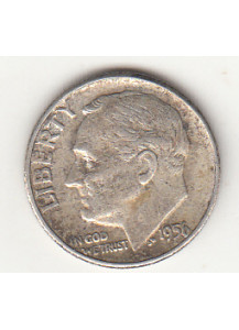 1956 - 10 Cents (Dime) Argento Dollaro Stati Uniti Roosevelt  Dime BB++